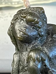 Dark Green Beeswax Fairy Candle - Really Neat - Not Vintage