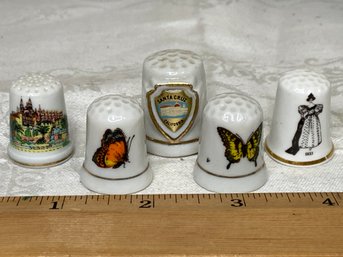 5 Ceramic Thimbles