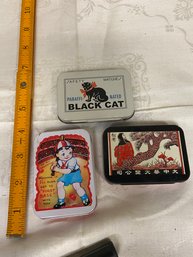 Three 'vintage' Tins (one Has Broken Hinge)