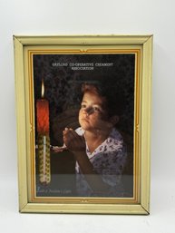 Vintage Advertising Thermometer With Calendar - Gaylord Co-operative Creamery Association