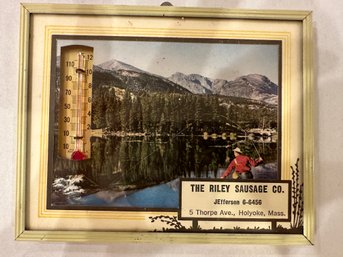 Vintage The Riley Sausage Co. Advertising Thermometer