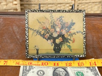 Cute Old Framed Floral Print