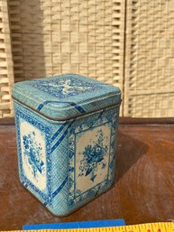 Vintage Blue/cream Hallmark Tin