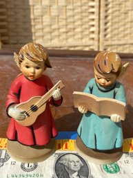 Pair Of Vintage Angel Ornaments