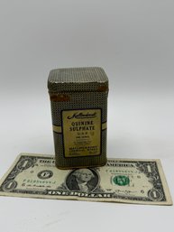 Vintage Pharmaceutical Tin - Quinine Sulfate