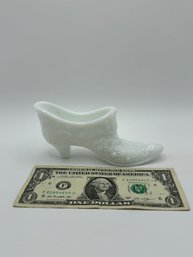 Vintage Fenton Milk Glass Shoe Heel