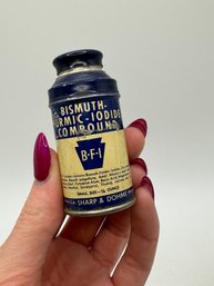 Vintage Pharmaceutical Tin Container - Bismuth Formic Iodine Compound