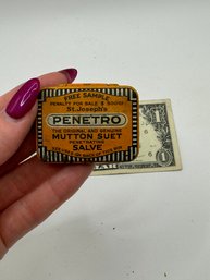 Vintage St. Joseph's Penetro Mutton Suet Salve Tin
