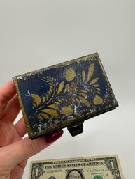 Antique Metal Trinket Keepsake Box