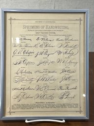 Specimens Of Handwriting - Vintage Framed Print.  So Cool