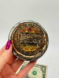 Vintage Enameline Stove Polish Tin