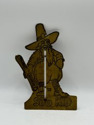 Vintage Metal Advertising Thermometer -siFo Kid Quad Shingles