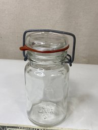 Antique Clear Wire Closure Canning Jar