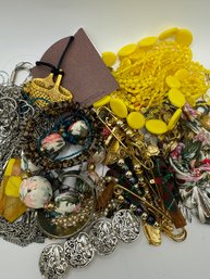 Jar 1 - Assorted Jewelry And Pins