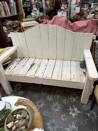 Awesome Sturdy Shabby White Garden Bench