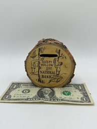 Vintage 1966 F. Plasman Wooden 'hill Billy Bank'