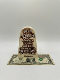 Boot Hill Tombstone Coin Bank