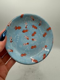 Japanese 5 3/4 Inch Koi Fish Dish