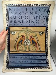 Winter 1914 Issue Of Butterick Designs For Embroidery Braiding Etc.