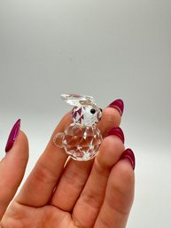 Vintage Swarovski Crystal Miniature Bunny Figurine