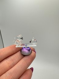 Swarovski Crystal Miniature Mouse And Squirrel See Saw Figurine