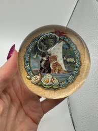 Punch Studio Crystal Cat Design Paperweight - Made In France