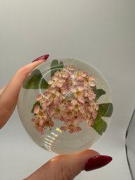 Preserved Flower Resin Paperweight