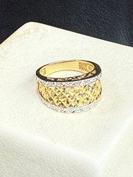 14K Gold Ring- Stunning And Very Reflective.