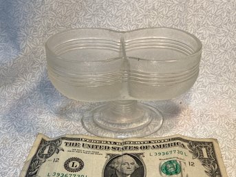 1930s Soda Fountain Double Dish Ice Cream Dish- Adorable