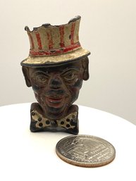 Antique Cast Iron Pencil Sharpener- Black Americana #2