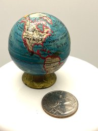 Antique Cast Iron Pencil Sharpener- Globe - Opens Up