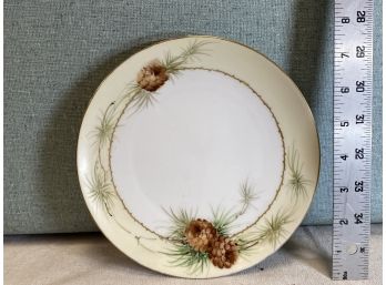 Vintage Pinecone/Greenery Luncheon Plate