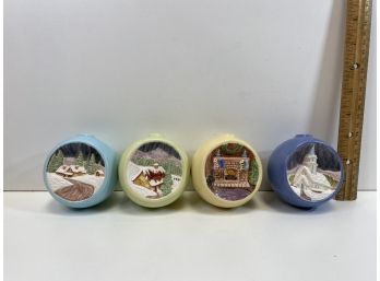 Ceramic Ornaments Set Of 4