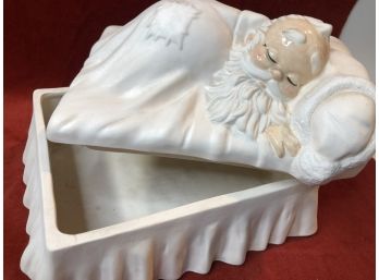 Sleeping Santa Paintable Trinket Box