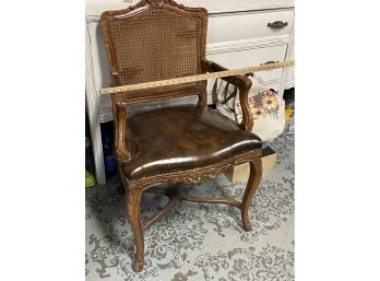 Vintage Wood And Cane Chair