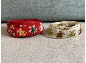 Angel & Tree Vintage Ribbon