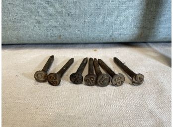 Vintage Railroad Nails, Year Printed On Head