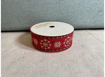 Red Snowflake Ribbon 10 Yards