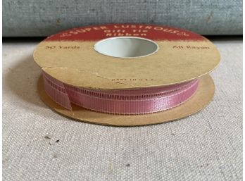 Pink Vintage Rayon Ribbon