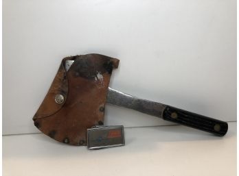 Hand Ax And Money Clip With Knife & File