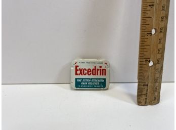 Vintage Excedrin Tin With Tablets