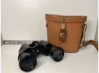 Vintage Binoculars In Case, Made In Japan
