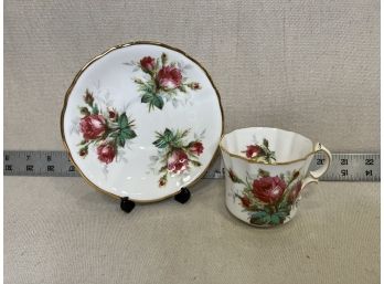Hammersley Grandmother's Rose Bone China Teacup & Saucer
