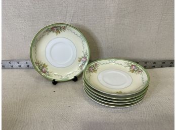 Set Of 6: Grace China Saucers