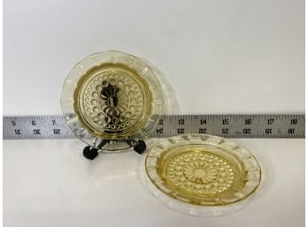 2in Vintage Depression Glass 4in Ashtray