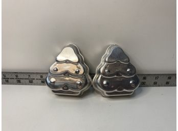 2 Vintage Aluminum Tree Molds
