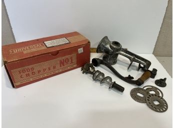 Vintage Food Chopper No. 1 Universal Div . Union MFD. Co. Meriden, Conn