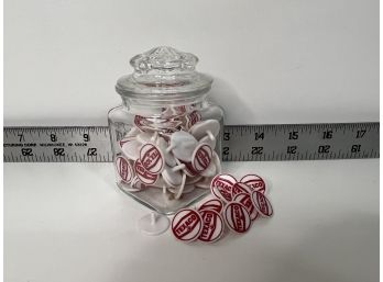 Jar Of Vintage Texaco Golf Ball Markers