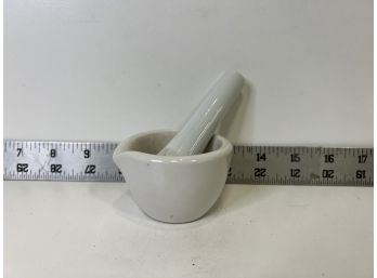 Vintage Ceramic Small Mortar And Pestle