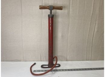 Vintage Tire Air Pump Red